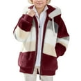 thumbnail image 1 of MEZZALL Kids Reversible Hooded Jacket Girls Boys Two Tone Color Outerwear With Zipper Pockets For Cold Weather Soft Long Sleeve Tops Coats, 1 of 6