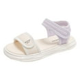 thumbnail image 1 of MEZZALL Kids Shoes Fashion Casual Flat Fish Mouth Sandals Comfortable Soft Sole Kids Beach Sandals Comfort Toddler Footwear, Purple, 11-11.5 Years, 1 of 8