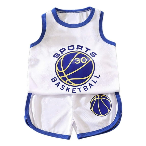 MEZZALL Kids Summer Basketball Sets For Boys Girls Mesh Vest And Shorts Sportswear Lightweight Outfits For Toddlers 12-18 Months Comfort Kids Wear