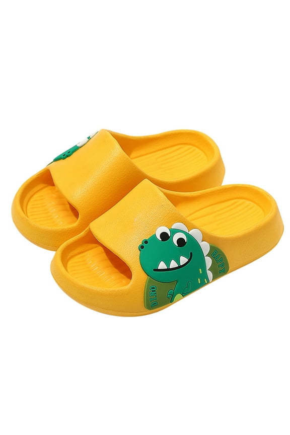Kids Summer Slippers Girls Boys Indoor Outdoor Cartoon Astronaut Dinosaur Print Slides Comfortable Lightweight Casual Sandals For Toddler Children Ages 4 11 Cute Baby Shoes