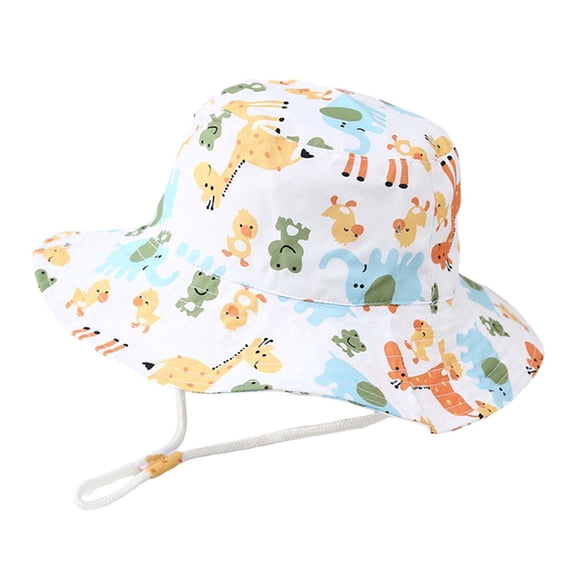 MEZZALL Kids Sun Hat Adjustable Fisherman Cap For Boys Girls Outdoor Party Summer Beach Playground Lightweight Breathable Toddler Caps Birthday / 2-6 Years