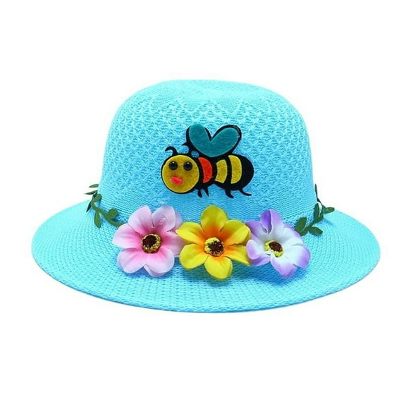 MEZZALL Kids Sun Hat Wide Brim Summer Beach Hat For Boys Girls Toddler Outdoor Play Travel Lightweight Breathable One Size Versatile Baby Wear