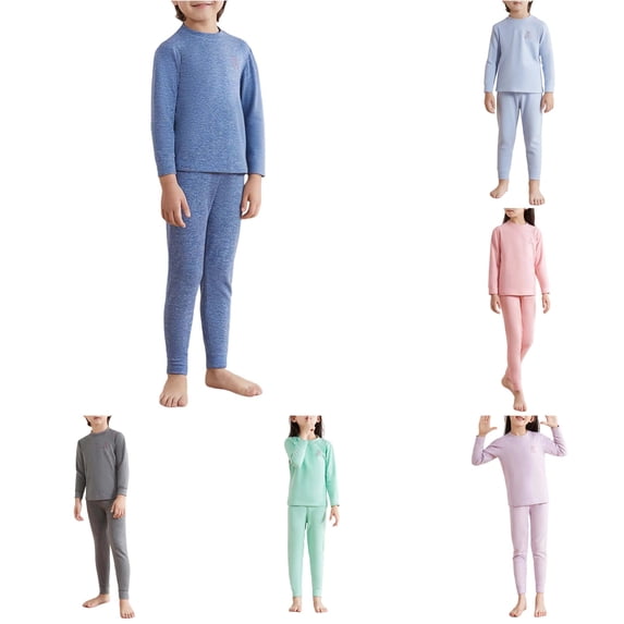 MEZZALL Kids Thermal Pajama Set Baby Autumn Clothes Fall Long Sleeve O-Neck Tops Pants Kids Winter Pajamas Sets Comfort Sleepwear