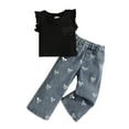 thumbnail image 1 of MEZZALL Kids Toddler Baby Girls Spring Summer Print Sleeveless Long Pants Outfits Clothes Lovely Baby Wear, 1 of 9