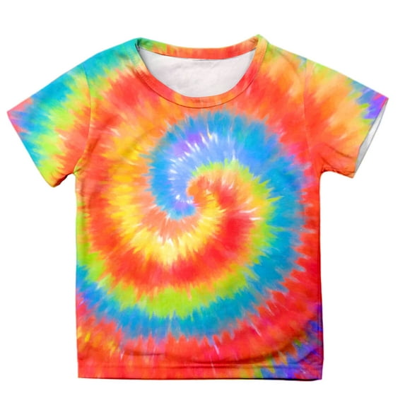 MEZZALL Kids Toddler Baby Girls T-Shirt Spring Summer Colorful Print Tshirt Clothes Short Sleeve O-Neck Lovely Child Blouses Tops