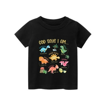 MEZZALL Kids Toddler Little Boys T-Shirt Personality Fashion Letter Prints Short Sleeve Tshirt Tee Tops 2-3 Years Relaxed Fit Baby Wear