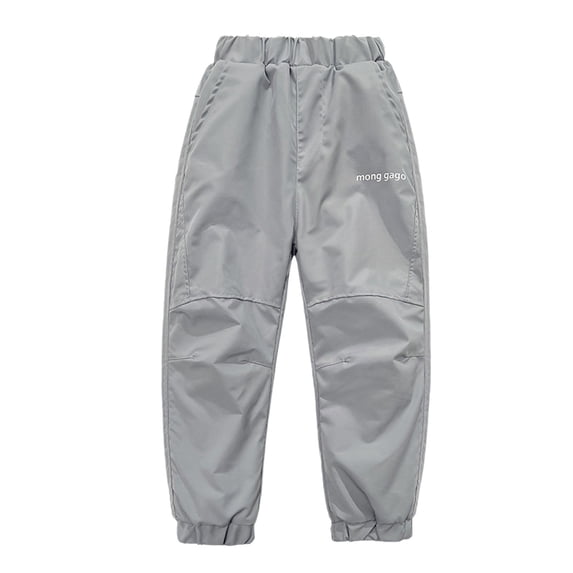 MEZZALL Kids Windproof Hiking Pants Outdoor Sports Trousers For Boys Girls With Elastic For Active Play Solid Color Birthday Child Clothes
