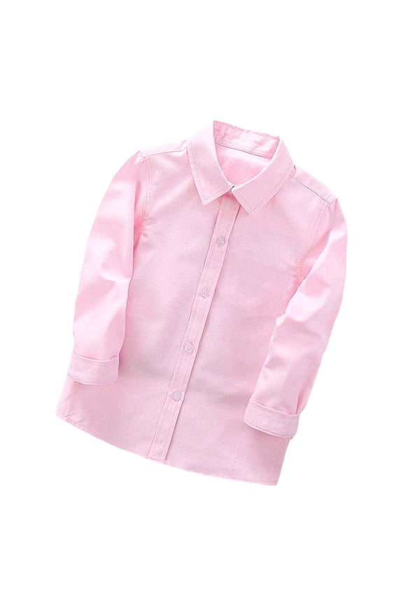 Long Sleeve Boys Performance Shirt Fall Stage Formal Wear With Classic Design Comfortable Fit Soft Streetwear