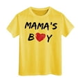 thumbnail image 1 of MEZZALL MAMA'S BOY Boy Shirt Baby Tee Versatile Dailywear, Yellow, 1-2 Years, 1 of 4