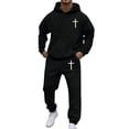 thumbnail image 1 of MEZZALL Men's Outfits Tracksuits Sweatsuit Comfortable Long Sleeve Hoodie Pants Sets Casual Relaxed Fit For Autumn Winter Clothes Sets Outfit Sets Holiday Clothing, 1 of 9