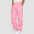 thumbnail image 1 of MEZZALL Mens Hop Pants Casual Solid Color Track Workout Straight-leg Pants With Pocket Fashionable Daliy Leisure Slacks Trousers, 1 of 4