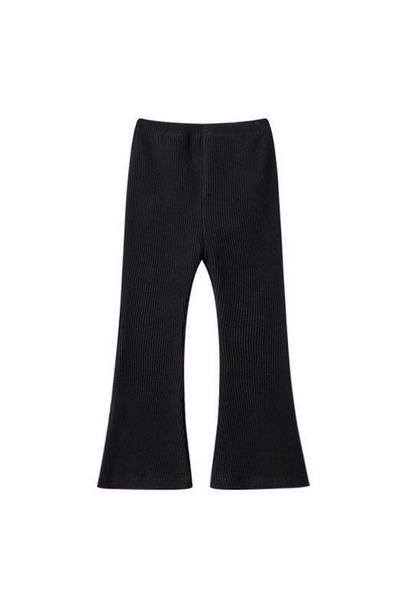 Micro Flare Pants Girls Stretch Outer Layer Leggings Trousers Classic Toddler Baby Wear 6-7Y