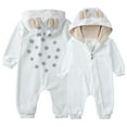 thumbnail image 1 of MEZZALL Baby Girl Boy Deer Jumpsuit Knitted Overall Hooded Romper Fall Cute Warm Clothes Leisure, 3-6 Months, 1 of 9