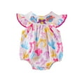 thumbnail image 1 of MEZZALL Baby Girl Ruffles Flying Sleeve Cute Multicolor Bow Print Cartoon Print Jumpsuit Bodysuit Stylish, 6-12 Months, 1 of 9