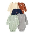 thumbnail image 1 of MEZZALL Baby Unisex Cotton One-Piece Bodysuits Baby Gift 5-Pack Baby Clothes, 1 of 2