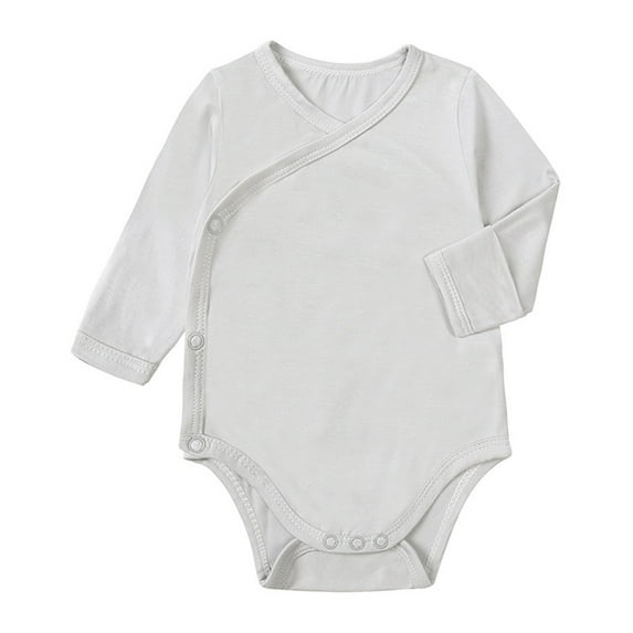 MEZZALL Baby Boys Girls Long Sleeved Solid Color Onesie Romper Bodysuit One-Pieces Breathable Toddler Baby Wear 12-18M