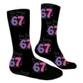 thumbnail image 1 of MEZZALL Number 6 7 Printed Colorful Cartoon Print Kids Socks Boys Girls Soft Breathable Blend Ankle Socks With Grip Soft Socks, 1 of 5