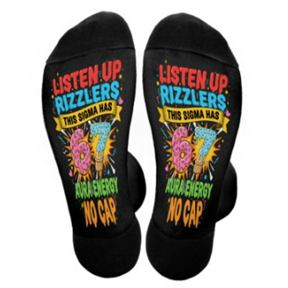 MEZZALL Number 6 7 Printed Kids Sports Socks Cartoon Youth Crew Socks For Childhood 7 12 Years Old Adorable Socks