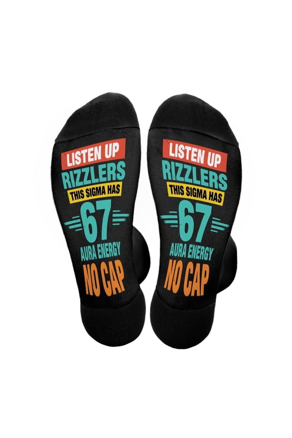 Number 6 7 Printed Kids Sports Socks Cartoon Youth Crew Socks For Childhood 7 12 Years Old Fashionable Socks