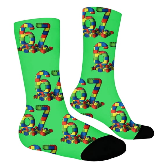 MEZZALL Number 6 7 Printed Socks Children Comfortable Daily Wear With Design Soft Breathable Fabric For Kids Boys Girls Stylish Socks
