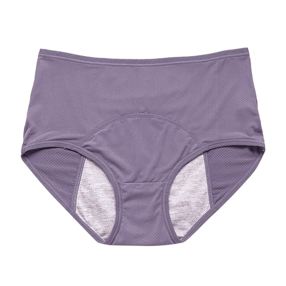 MEZZALL Plus Size Period Underwear for Women Heavy Flow Leakproof Protective Menstrual Panties Lightweight Solid Color Underpants