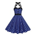 thumbnail image 1 of MEZZALL Polka High Waist Girl Dress For Stage Performances Spaghetti Strap Bodice With Dramatic Full Skirt For Party And Dance Vacation Dresses, 1 of 2
