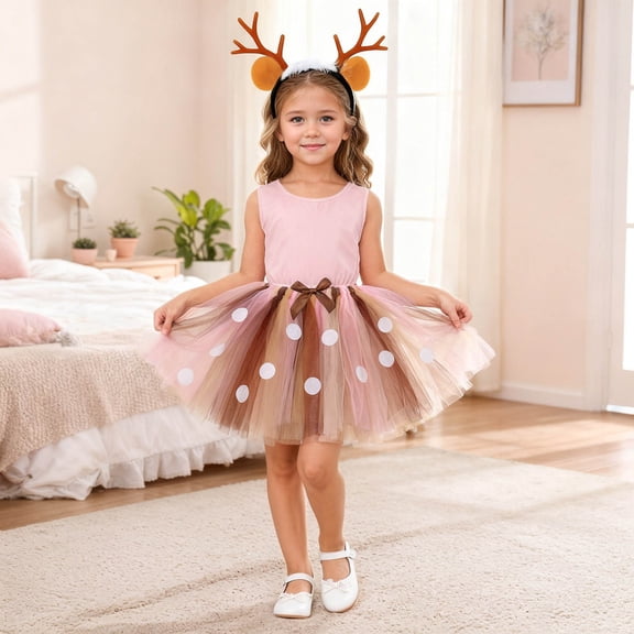 MEZZALL Shine Girls Tutu Dress With Skirt And Festive Printed Tops For Holiday Parties And Cozy Party Clothing Sets