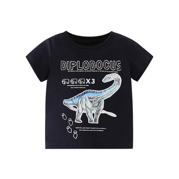MEZZALL Small And Medium Size Round Neck Cartoon O-Neck Short Sleeved T Shirt 3-4 Years Soft Baby Wear