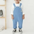 thumbnail image 1 of MEZZALL Soft Denim Boys Romper Jumpsuit Overall Sleeveless Toddler With Easy Snap Closure Comfortable Casual Playwear Holiday O-Neck Spring Child One-Pieces, 1 of 8