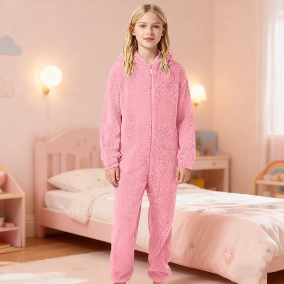 MEZZALL Soft Home Wear Jumpsuit Toddler Boys Girls Cozy Sleeper Onesie Hood Lounging At Home Fashionable Long Sleeve O-Neck Spring Child One-Pieces