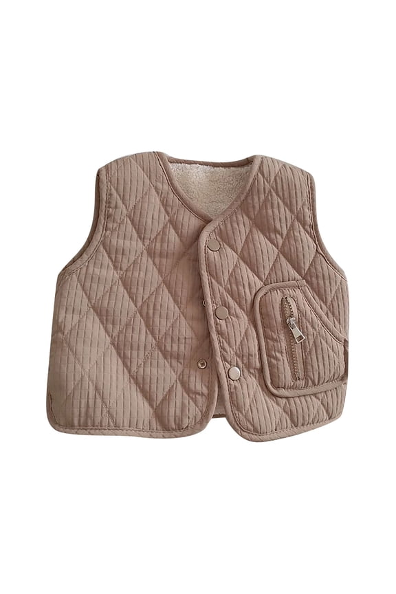 Soft Vests Girls Boys Warm Winter Padded Sleeveless Jackets With Cozy For Outdoor Play Solid Color Birthday Teen Dailywear