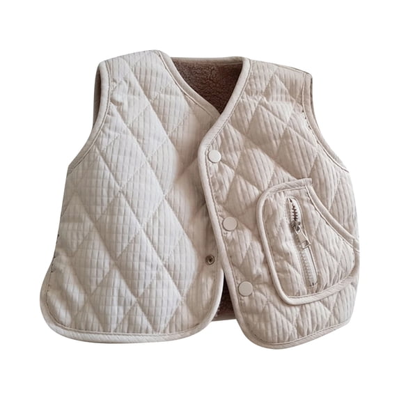 MEZZALL Soft Vests Girls Boys Warm Winter Padded Sleeveless Jackets With Cozy For Outdoor Play Solid Color Trendy Teen Dailywear