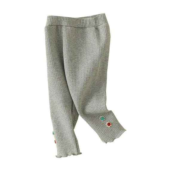 MEZZALL Spring Girls Leggings New Baby Pants Winter Warm Pants Breathable Dailywear, GY1, 12-18 Months