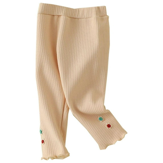 MEZZALL Spring Girls Leggings New Baby Pants Winter Warm Pants Relaxed Fit Dailywear, Khaki, 3-6 Months