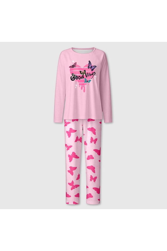 Stylish Long Sleeve Outfits For Girls With Modern Printed Designs Comfortable Daily Wear And School Ensemble Kids Versatile Clothing Sets