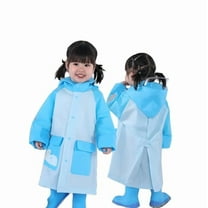 MEZZALL Summer Autumn Boys Girls Rainwear Plain Color Buttoned Thick Poncho Cartoon Raincoats Rain Ponchos Toddler Trenchcoat Leisure / 5-8 Years