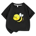 thumbnail image 1 of MEZZALL Summer Bee Print Children's Short Sleeved T-Shirt O-Neck Cartoon Bee Tshirts 10-11 Years Lovely Kids Wear, 1 of 2