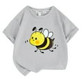 thumbnail image 1 of MEZZALL Summer Bee Print Children's Short Sleeved T-Shirt O-Neck Cartoon Bee Tshirts 6-7 Years Leisure Baby Wear, 1 of 2