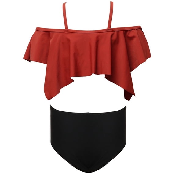 MEZZALL Summer Girls Two Piece Swimsuits Swim Tops With Shorts Sun Rash Guard Swim Tops With Shorts Comfortable Swimwear Brazilian Beachwear