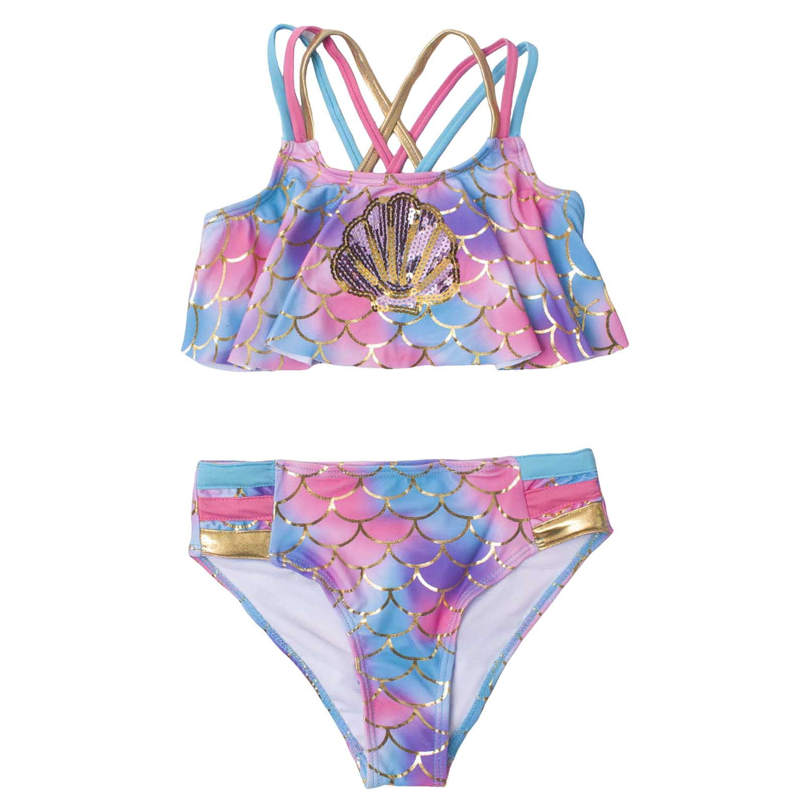 MEZZALL Summer Gradient Bikini Swimsuit Vacation Hawaii Beachwear Set