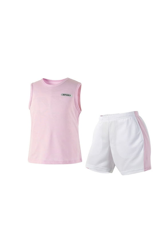 Summer Kids Boys Girls Children Soft Short Sleeve T-Shirt Tops Blouse And Shorts Casual 2PCS Outfits Sets 3-4 Years Leisure Baby Wear