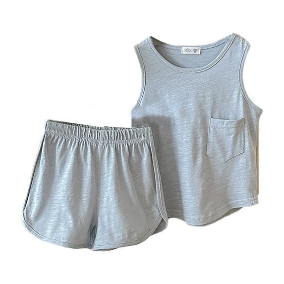 MEZZALL Summer Two Piece Set Of Shorts Stylish Toddler Baby Wear 5-6Y