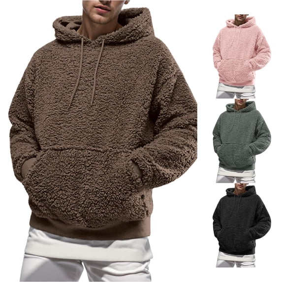 MEZZALL Sweatshirts For Men Solid Color Long Sleeve Hoodies Autumn Winter Plus Size Pullover Daily Outdoor Fashionable Travel Tops