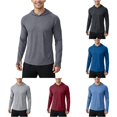 thumbnail image 1 of MEZZALL Sweatshirts For Men Solid Color Long Sleeve Hoodies Lightweight Pullover Sun Shirt Outdoor Athletic Casual Wear Comfortable Breathable Basic Daily Trendy Travel Tops, 1 of 5
