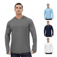 thumbnail image 1 of MEZZALL Sweatshirts For Men Solid Color Long Sleeve Hoodies New Ice Silk Sunscreen Jacket Summer Pullover Casual Clothing Basic Daily Outdoor Versatile Travel Tops, 1 of 5
