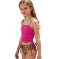 thumbnail image 1 of MEZZALL Swimwear Girls Strappy Backless Sport Bikini Leopard Print Two Piece Swimsuits Swim Tops With Shorts For And Junior Beachwear Summer Swimwear, 1 of 4