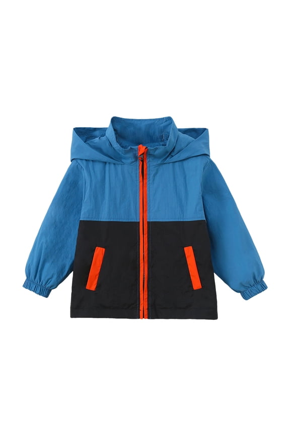 Toddler Baby Boys Girls Lightweight Windbreaker Jacket Casual Zip Up Jackets With Hooded 1-6 Years