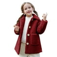 thumbnail image 1 of MEZZALL Toddler Baby Girls Long Coat Tollder Kids Winter Jacket Warm Outwear Clothes Cozy Dailywear, Red, 4-5 Years, 1 of 6