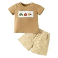 thumbnail image 1 of MEZZALL Toddler Boy Short Set Little Boy Clothes Casual CrewNeck Short Sleeve T-Shirt and Short Sets Summer Outfits 6M-4T, 1 of 6