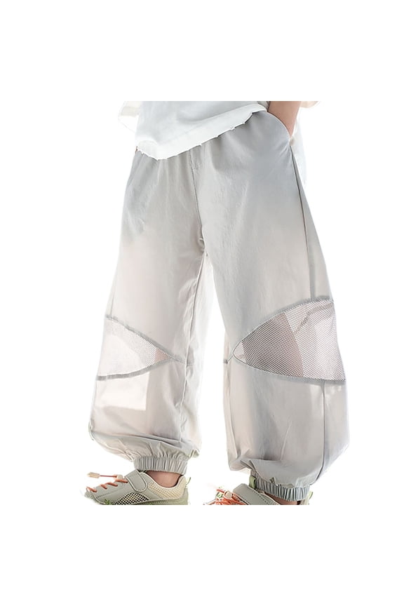 Toddler Boys Athletic Jogger Pants With Side Mesh For Active Kids Comfortable Elastic Trousers For Daily Wear Pants Versatile Baby Wear